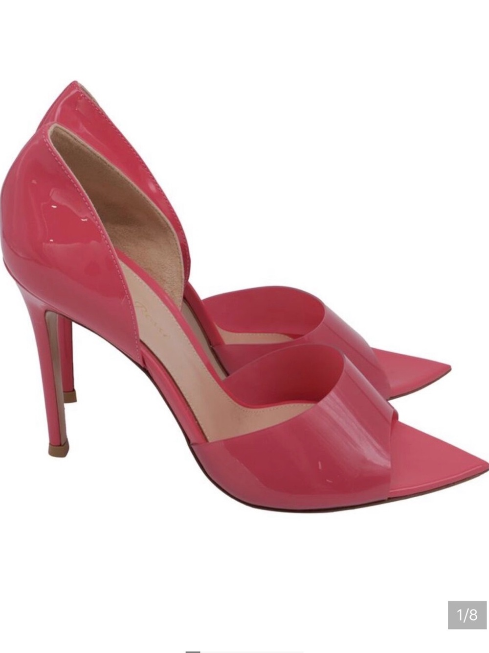 Gianvito Rossi Pink Patent D'Orsay Pointed-Toe Stilettos